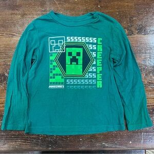 Old Navy Green Creeper Long Sleeve Tee